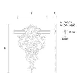 Millwork furniture appliques oak